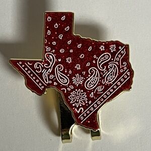 Texas State Paisley Blip Hat Pin Streetwear Hats Bag Fitted New Era Glitter Red